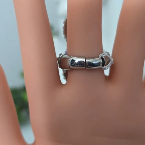 Statement Rhinestone Snake Stretch Ring - Picture 6 of 9